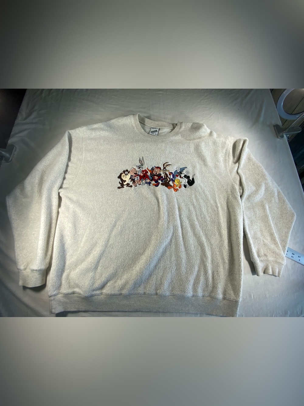 Vintage 1998 Warner Brothers Character Embroidered Sweatshirt Top XL Y2K